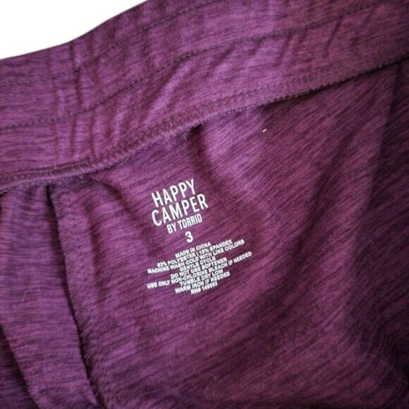 Torrid Purple Happy Camper Jogger Super Soft Performance Jersey Crop Size 3 NWOT - Picture 8 of 8